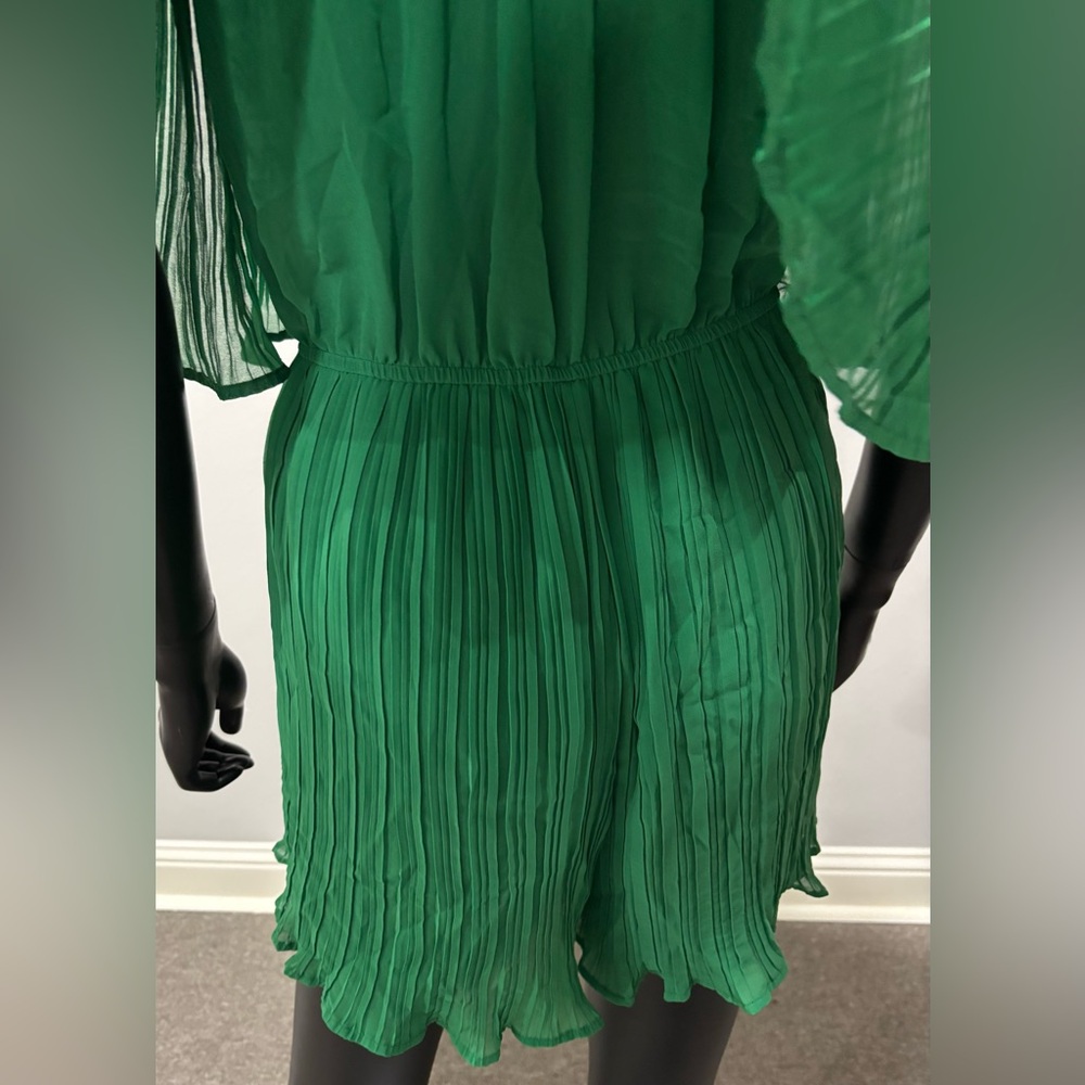 Aaron & Amber green off the shoulder romper shorts excellent condition L large - Picture 8 of 11